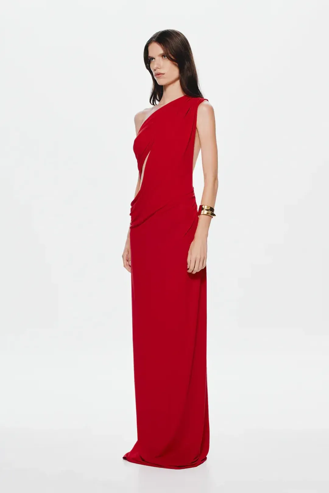MISHA THE SOLSTICE CUPRO DRESS in CHERRY RED SIZE XS / 6 - 8 for rent on The Volte - main image