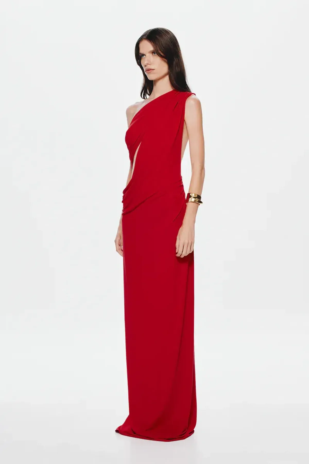 MISHA THE SOLSTICE CUPRO DRESS in CHERRY RED SIZE XS / 6 - 8 - Image 8