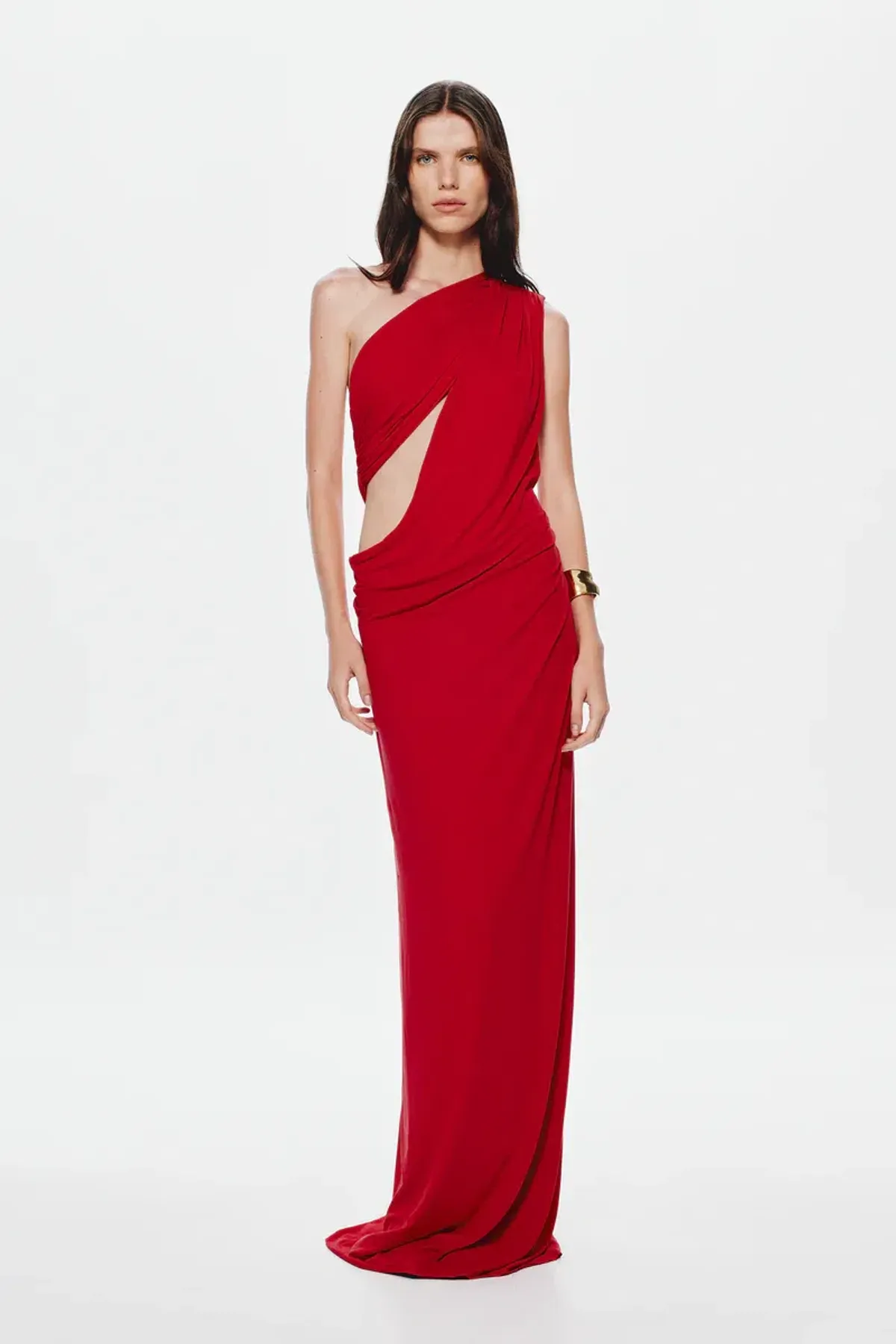 MISHA THE SOLSTICE CUPRO DRESS in CHERRY RED SIZE XS / 6 - 8 - Image 5