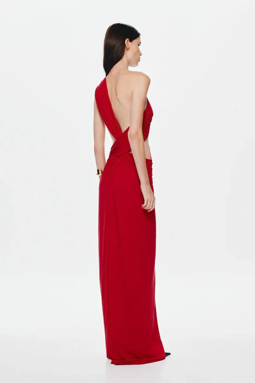 MISHA THE SOLSTICE CUPRO DRESS in CHERRY RED SIZE XS / 6 - 8 for rent on The Volte - main image