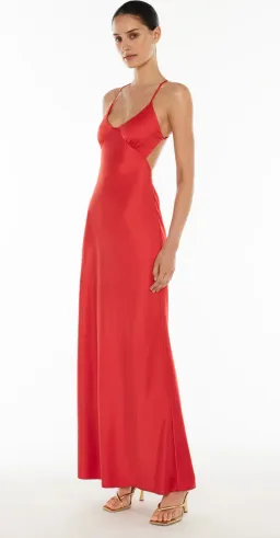 Saturation point slip dress red size 4 for rent on The Volte - image 2