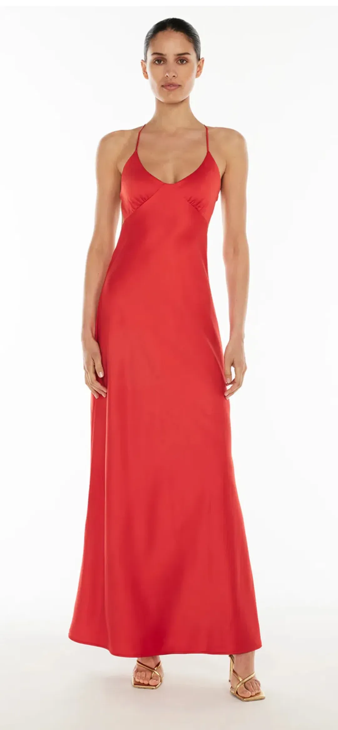 Saturation point slip dress red size 4 for rent on The Volte - main image