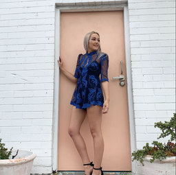 Alice McCall Honeymoon playsuit in indigo, size 8 for rent on The Volte - image 2