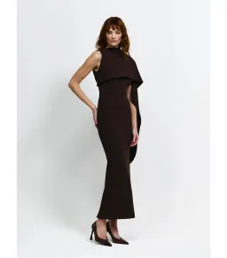 Effie Kats Romi Dress Chocolate Brown Size 10 for rent on The Volte - image 3