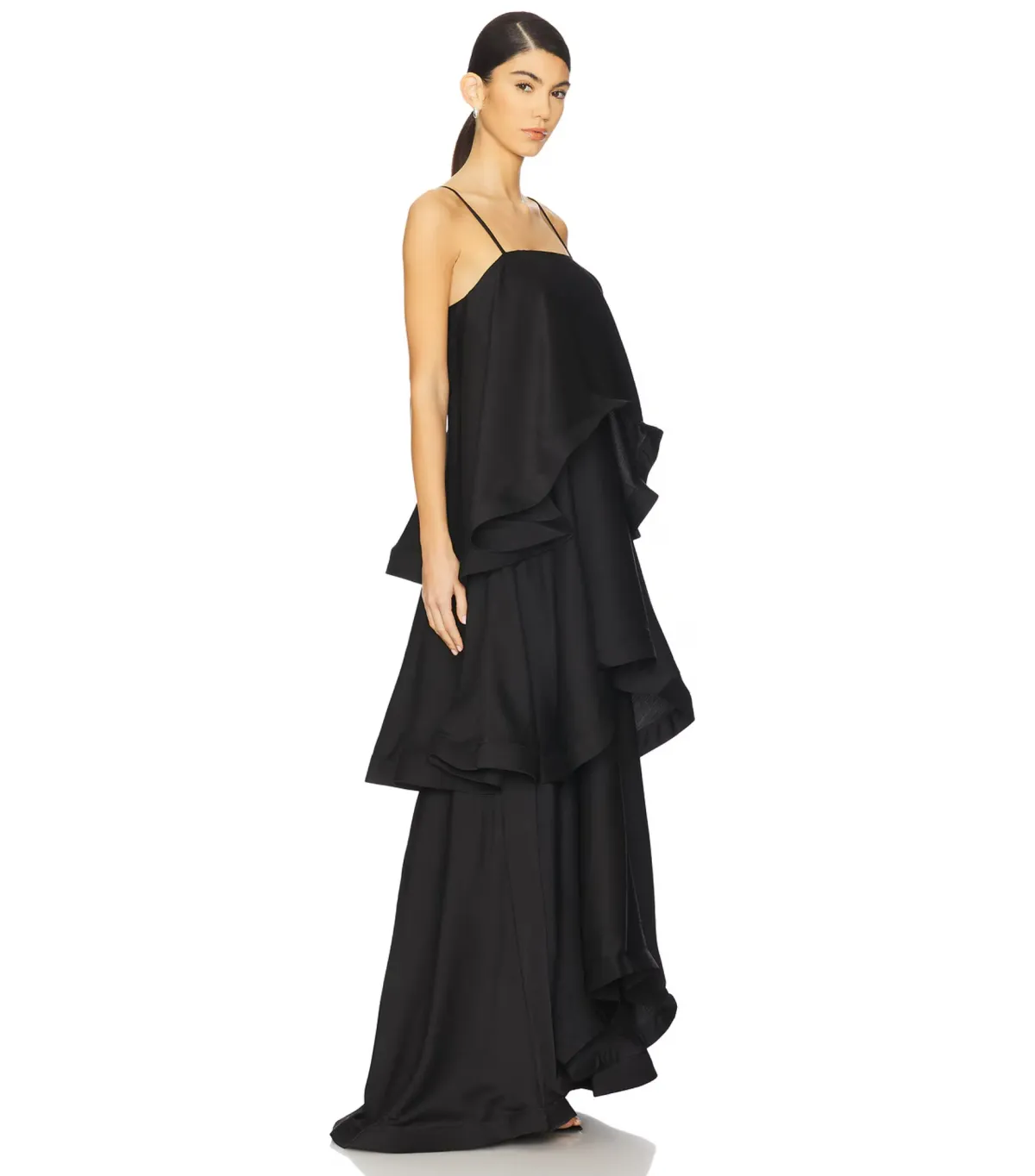 Elliatt Tilly Tiered Dress Black Size 8 - Image 2