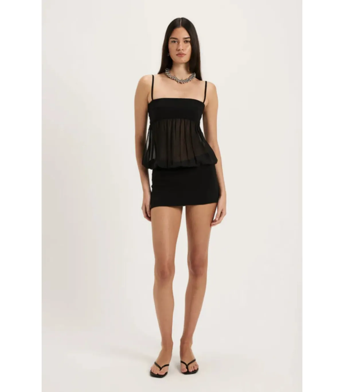 Ance Gria Romeo Mini Dress Black Size 8 for rent on The Volte - main image