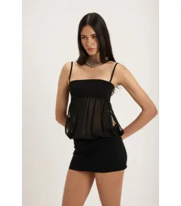 Ance Gria Romeo Mini Dress Black Size 8 for rent on The Volte - image 3
