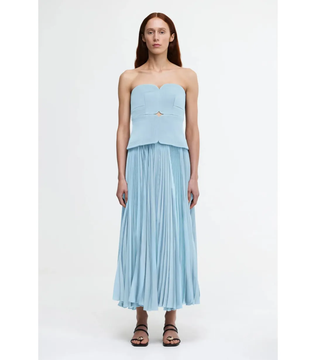 Acler Avonlea Midi Dress Blue Size 8 for rent on The Volte - main image