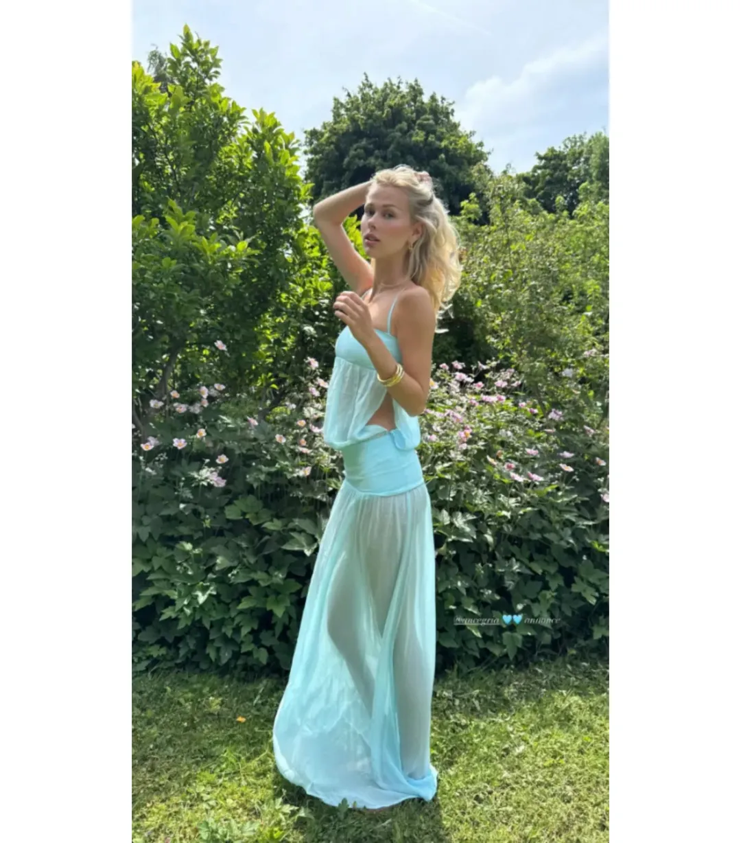 Ance Gria Romeo Gown Aqua Size 6 for rent on The Volte - main image