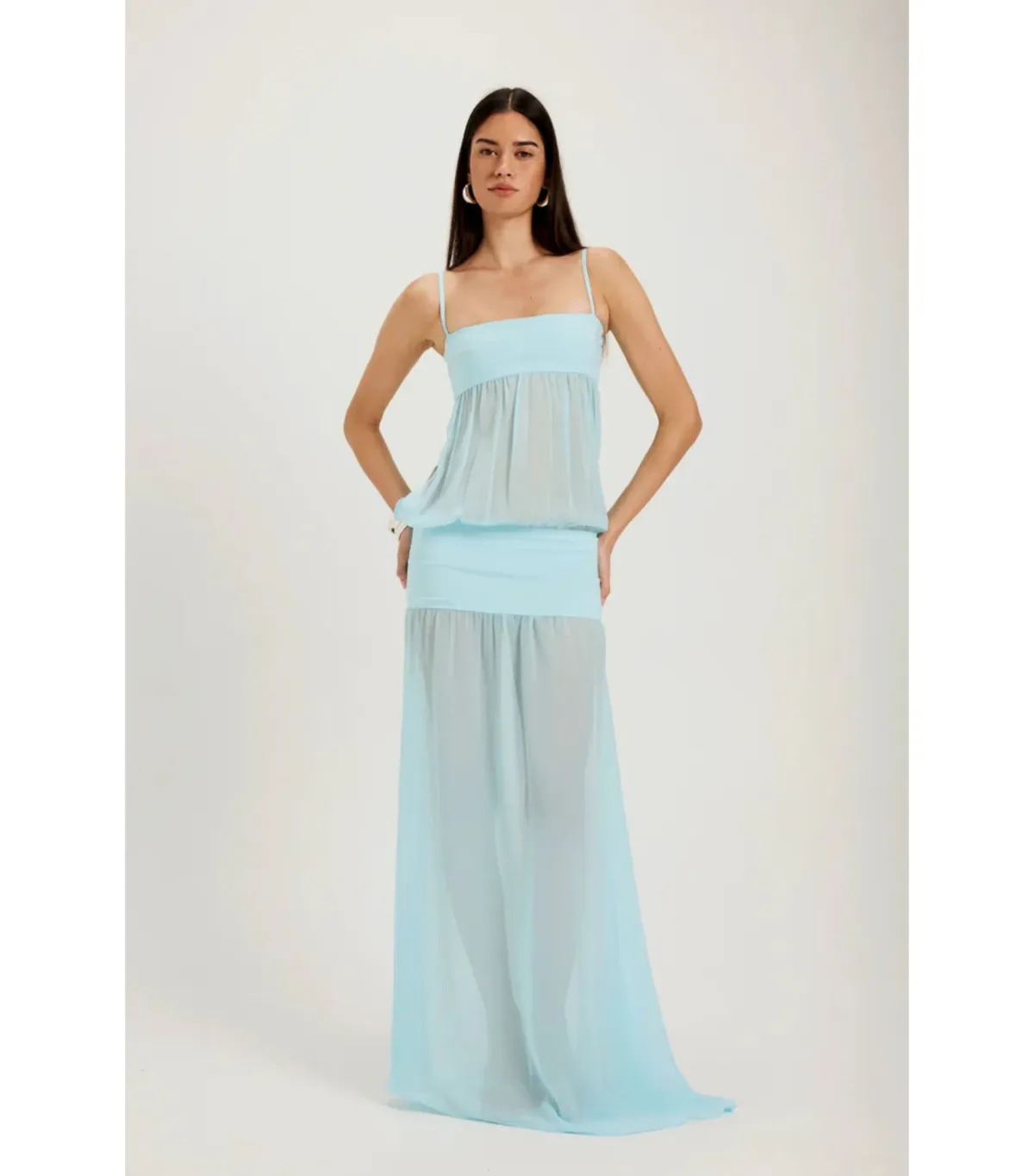 Ance Gria Romeo Gown Aqua Size 6 - Image 1