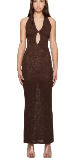 Bec and Bridge Brown Delfina Halter Midi Dress Size 10/M for rent on The Volte - image 5