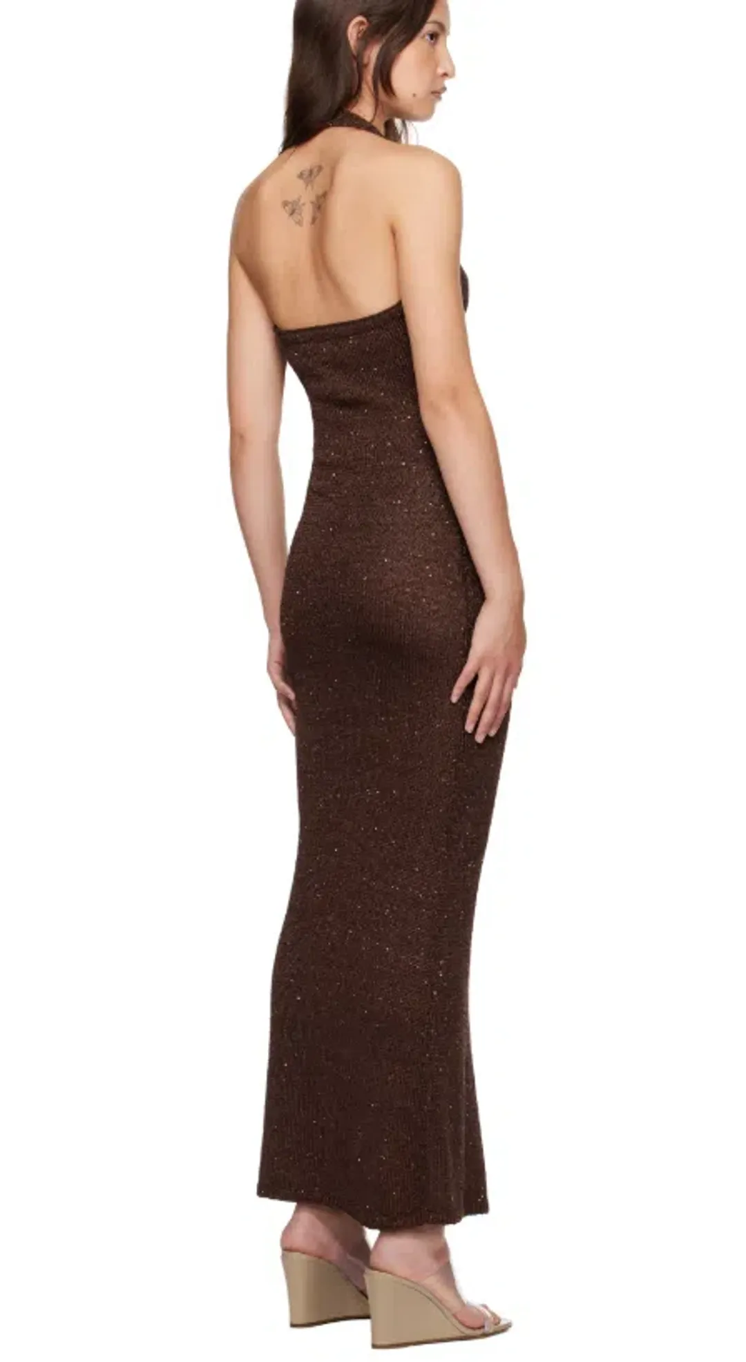Bec and Bridge Brown Delfina Halter Midi Dress Size 10/M for rent on The Volte - main image