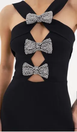 Rebecca Vallance Eliana embellished mini dress for rent on The Volte - image 3