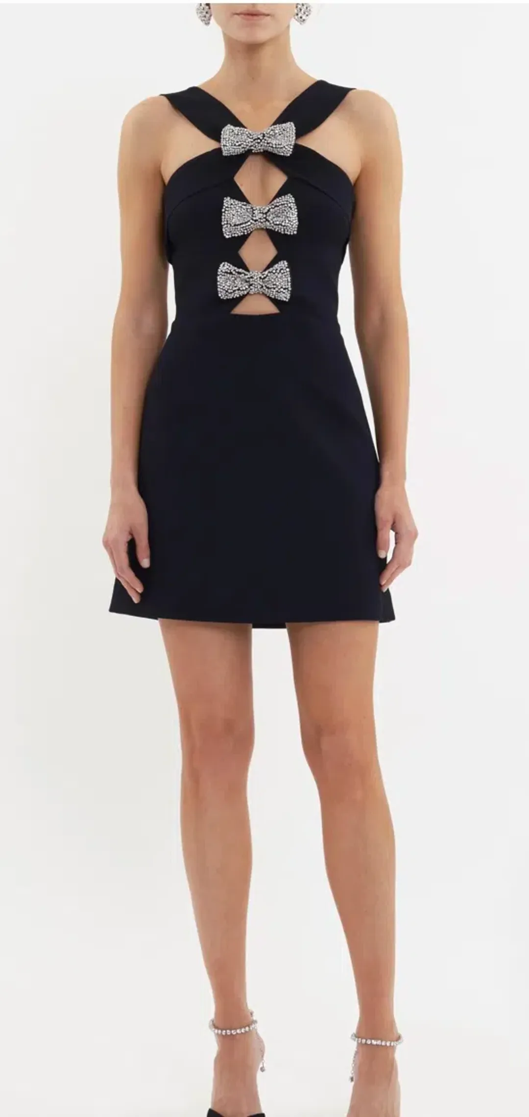 Rebecca Vallance Eliana embellished mini dress for rent on The Volte - main image