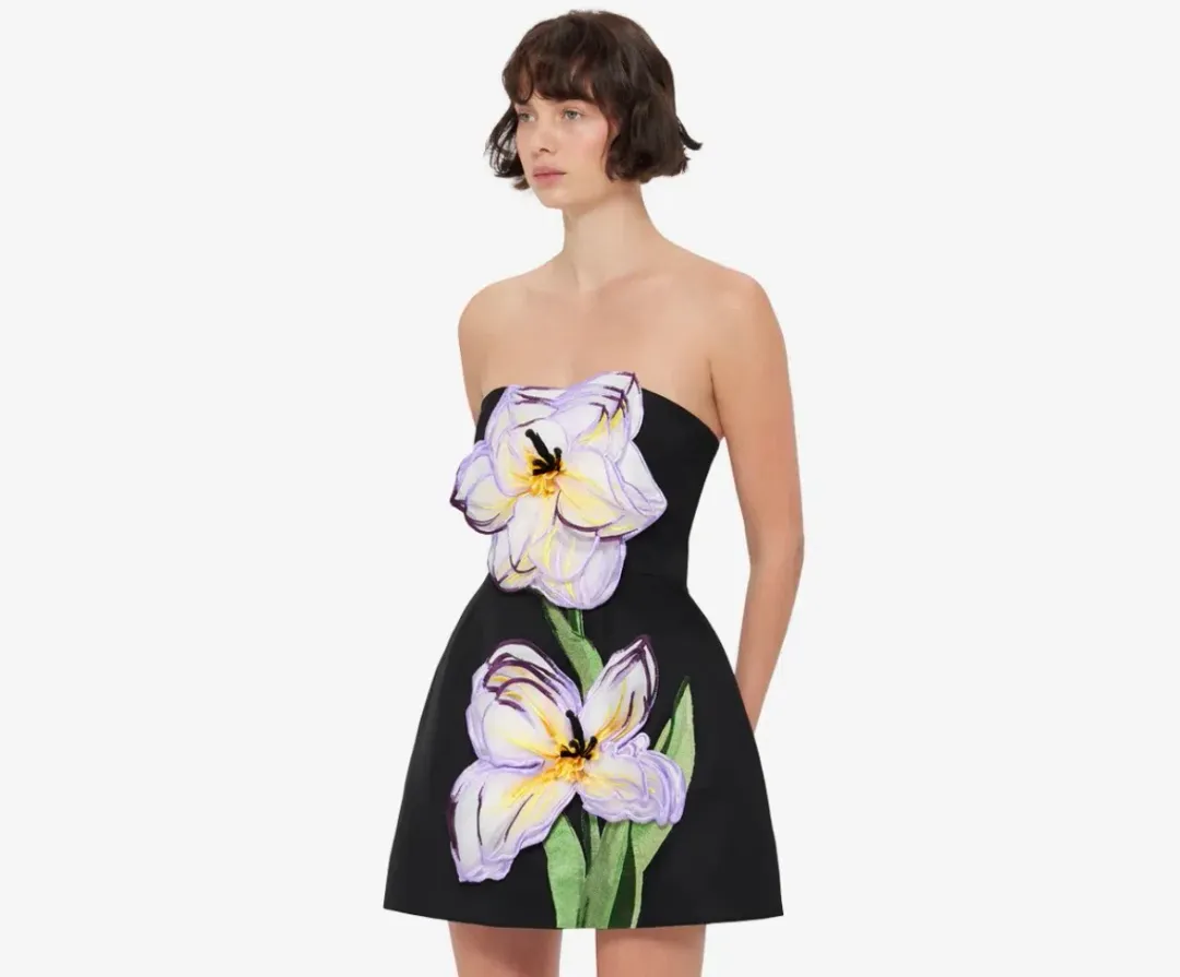 Leo Lin Flower Dress Size 6 for rent on The Volte - main image