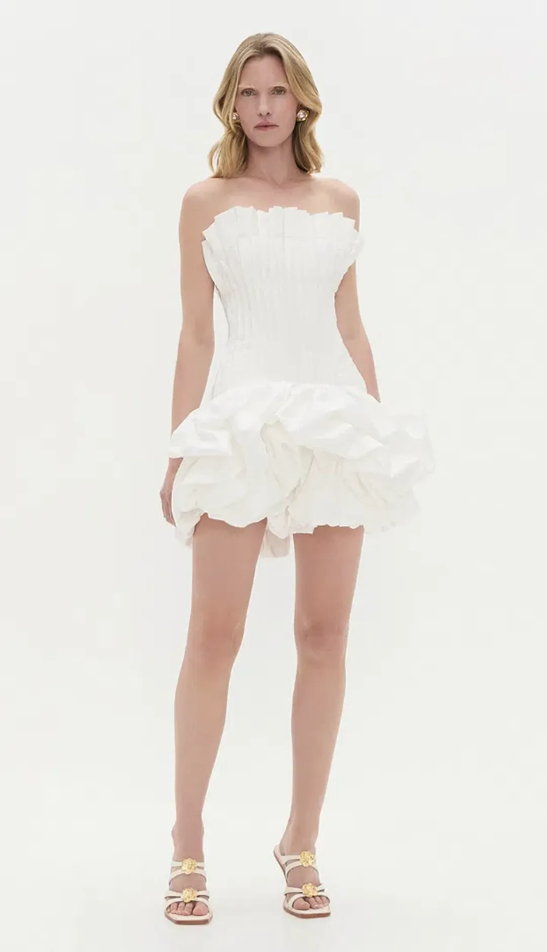 Aje Ivy Bubble Hem Mini Dress Size 8 for rent on The Volte - main image
