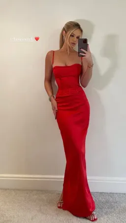 house of cb - shani dress red for rent on The Volte - image 3