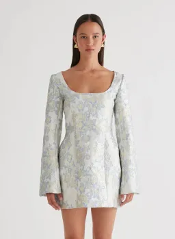 ANNA QUAN Margot Dress in Water Lillies Blue Size 8 AU for rent on The Volte - image 6