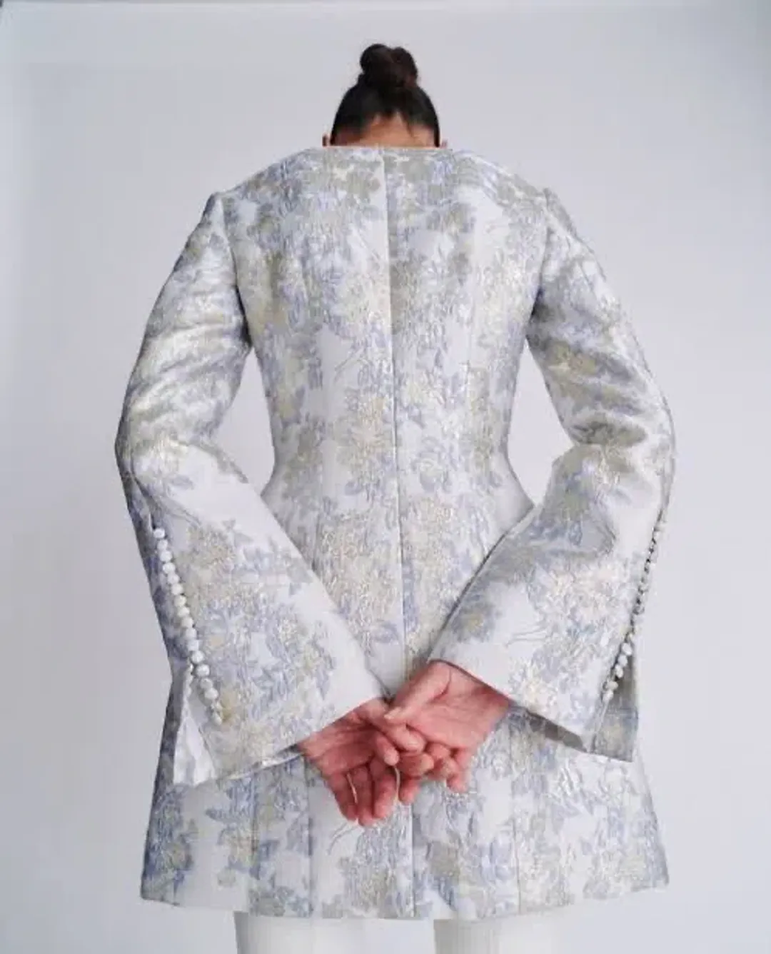 ANNA QUAN Margot Dress in Water Lillies Blue Size 8 AU for rent on The Volte - main image