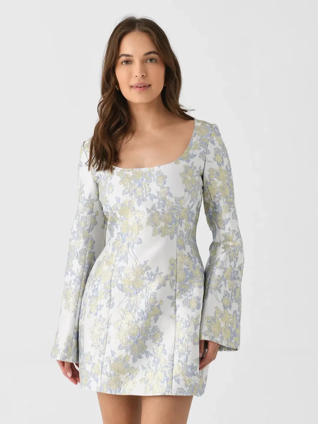 ANNA QUAN Margot Dress in Water Lillies Blue Size 8 AU for rent on The Volte - main image