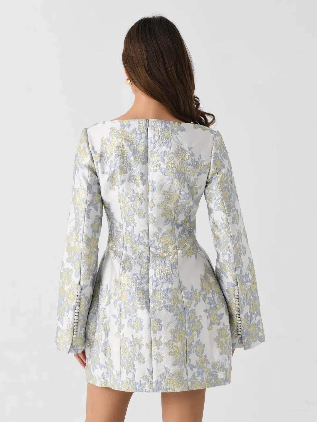 ANNA QUAN Margot Dress in Water Lillies Blue Size 8 AU for rent on The Volte - main image