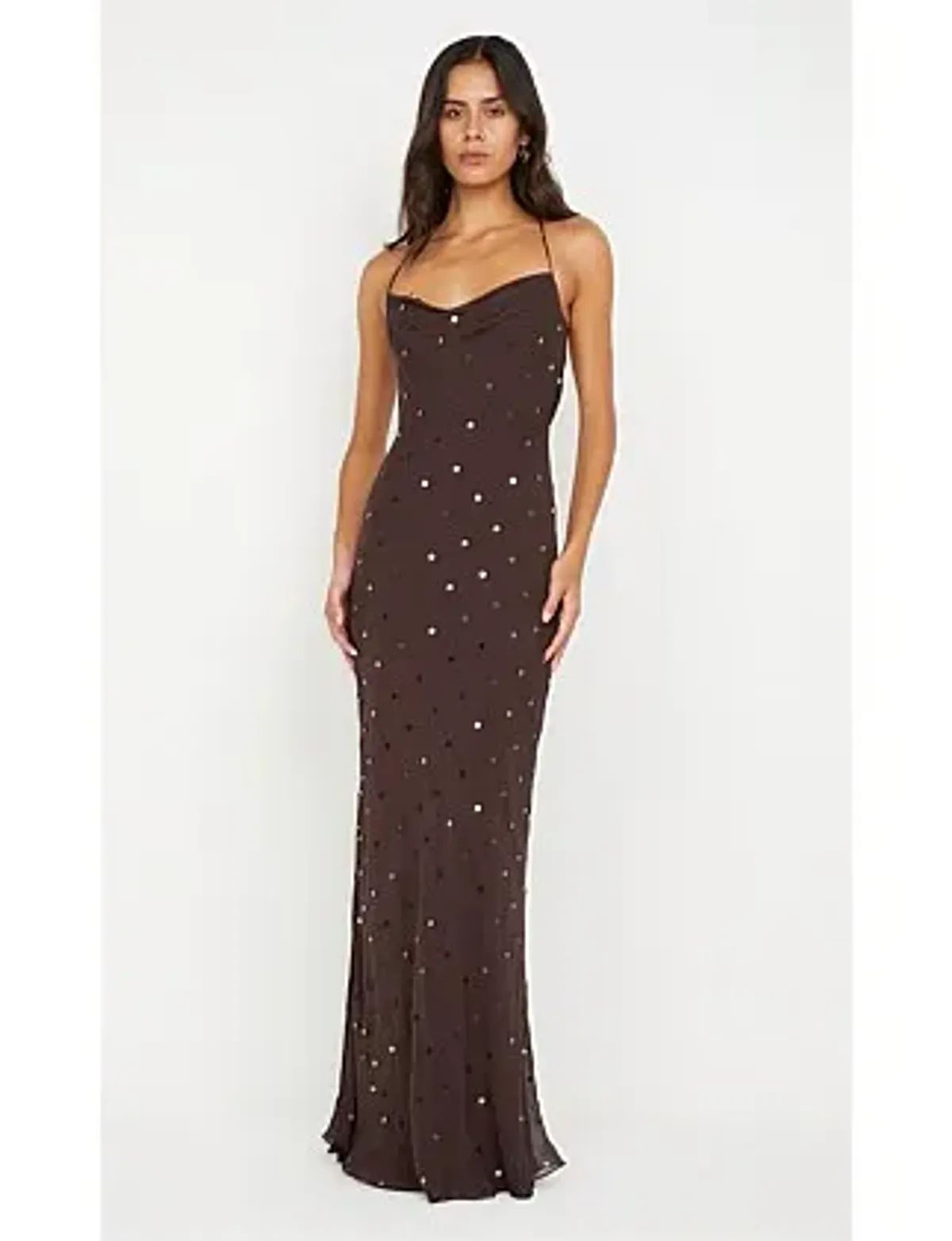 Bec Bridge ARIELLE SLIP MAXI DRESS Brown Size 8 - Image 2