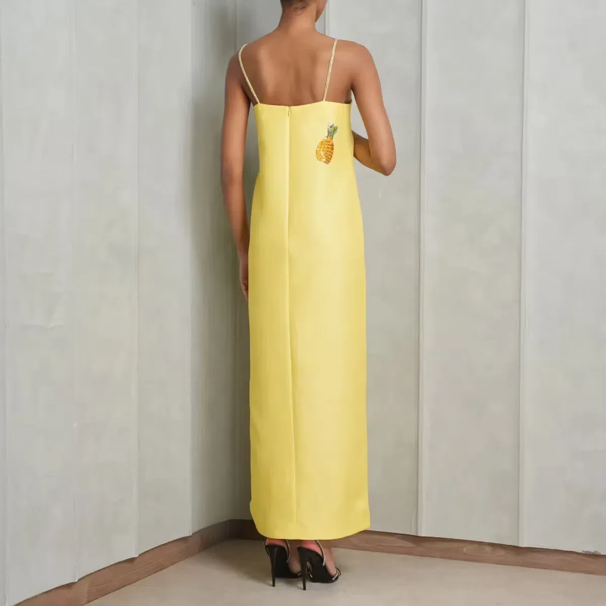 ALEMAIS Diamond Dancer Midi Dress Yellow 10 - Image 11