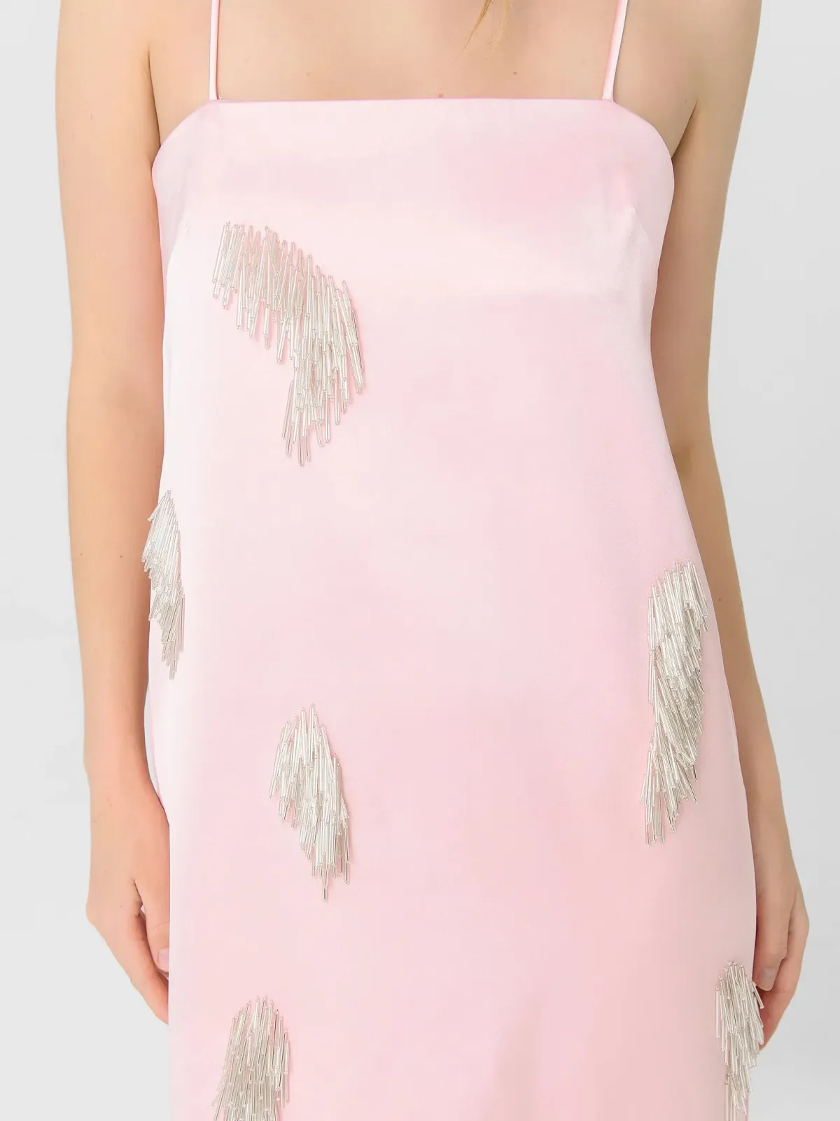 ALEMAIS Cindy Embellished Slip Dress Pink 8 AU - Image 11