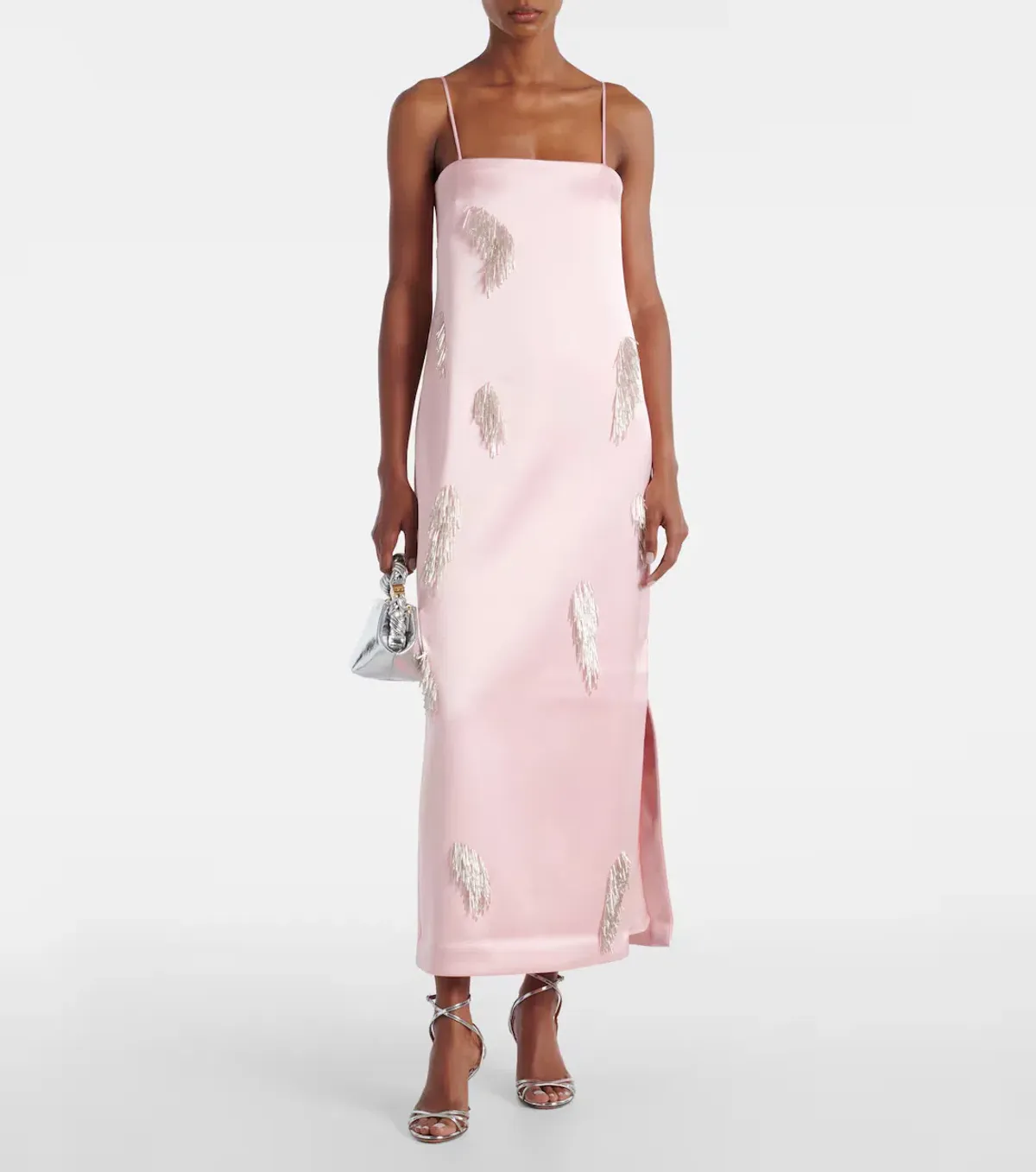 ALEMAIS Cindy Embellished Slip Dress Pink 8 AU - Image 1