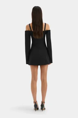 SIR SANDRINE LONG SLEEVE MINI IN BLACK SIZE AU 6 for rent on The Volte - image 2