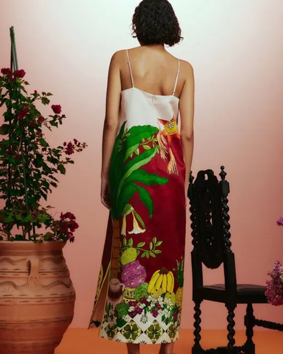 ALEMAIS Tiger Slip Midi Dress 10 AU for rent on The Volte - main image