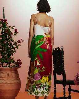 ALEMAIS Tiger Slip Midi Dress 10 AU for rent on The Volte - image 6