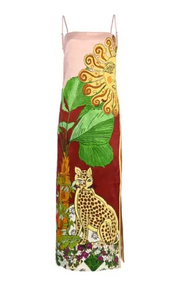 ALEMAIS Tiger Slip Midi Dress 10 AU for rent on The Volte - image 11