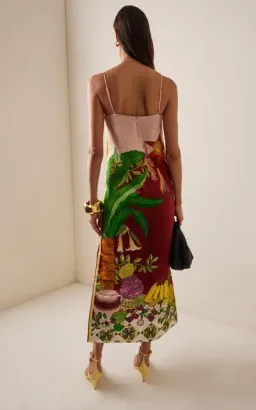 ALEMAIS Tiger Slip Midi Dress 10 AU for rent on The Volte - image 3