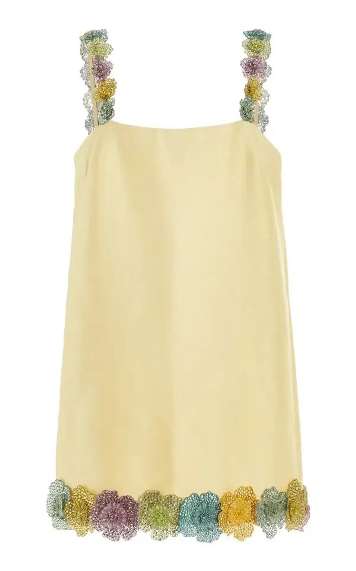 ALEMAIS Lolita Floral Beaded Mini Dress Yellow Size 10 AU - Image 11