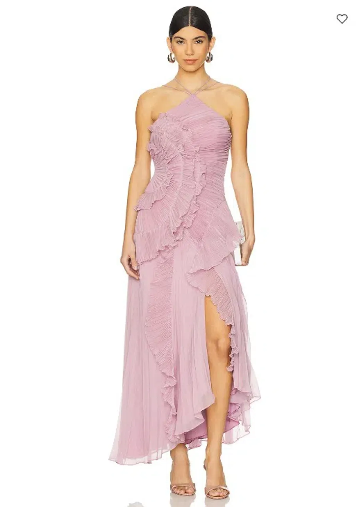 Amur Lorelie Midi Halter Gown Dress Water Hyacinth Pink Size AU 8 /US 4 - Image 1