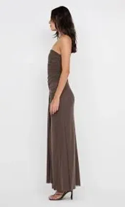 BEC & BRIDGE IDA STRAPLESS MAXI GOWN IN CHOCOLATE BROWN SIZE AU 6 for rent on The Volte - image 1