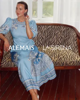 Alemais x La Sirena Boutique Exclusive Romantica Midi Dress Blue Size 14 for rent on The Volte - image 3