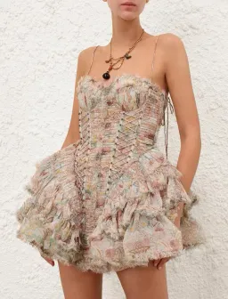 Zimmermann Rebellion Frayed Mini Dress Size 0 for rent on The Volte - image 1