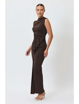 Bianca Bridgett AMARA MAXI DRESS Brown Size 12 for rent on The Volte - image 2