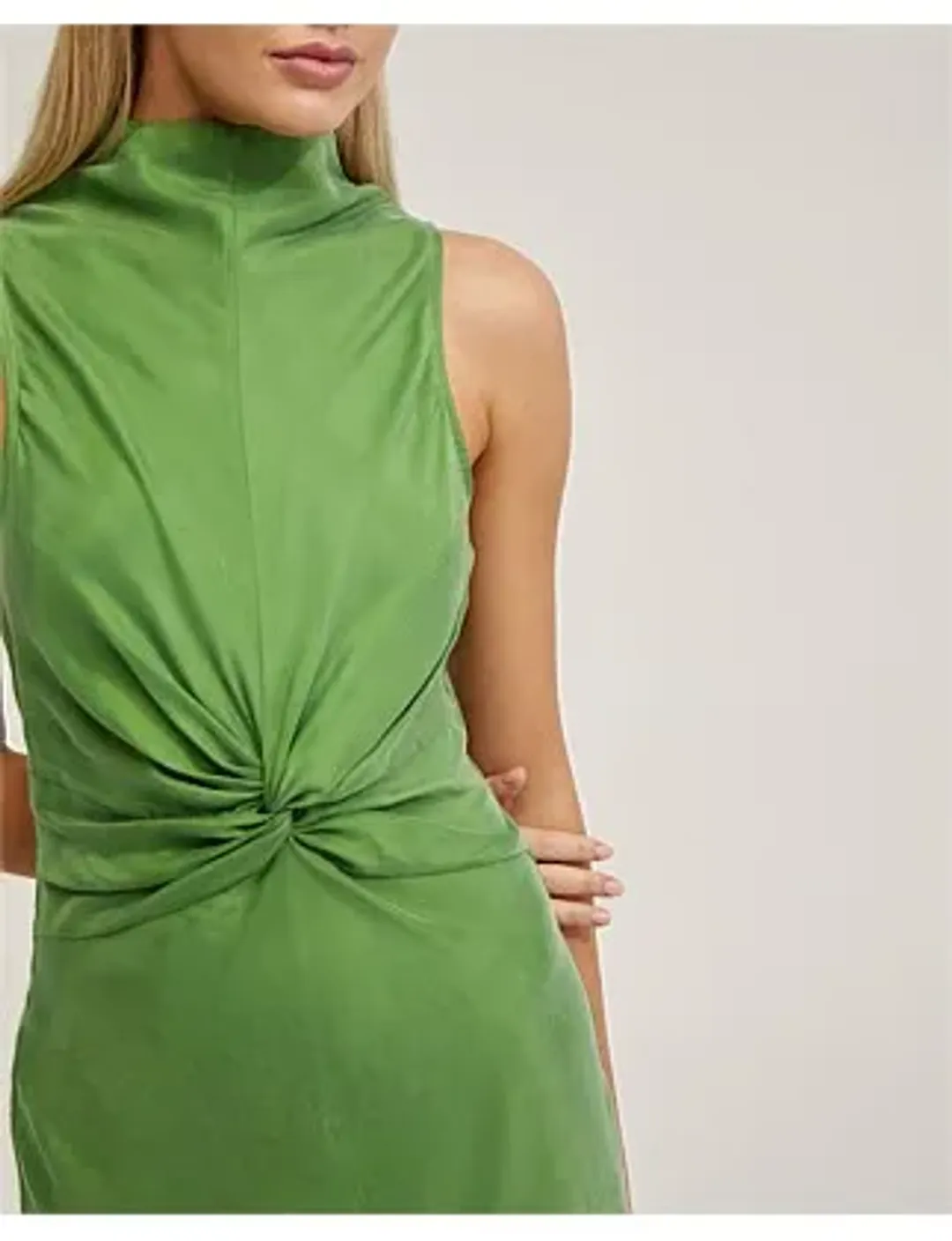 Oxford CAMILLA CUPRO BLEND DRESS Apple Size 12 for rent on The Volte - main image