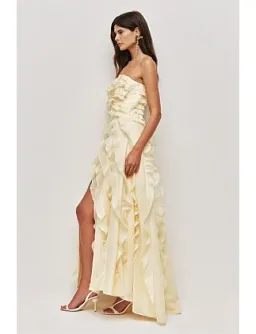 Aje Allairie Gown Butter Yellow Size 10 for rent on The Volte - image 4