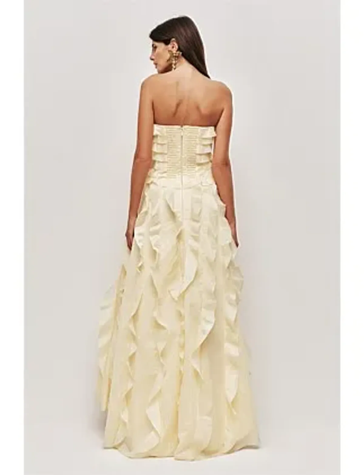 Aje Allairie Gown Butter Yellow Size 10 - Image 5