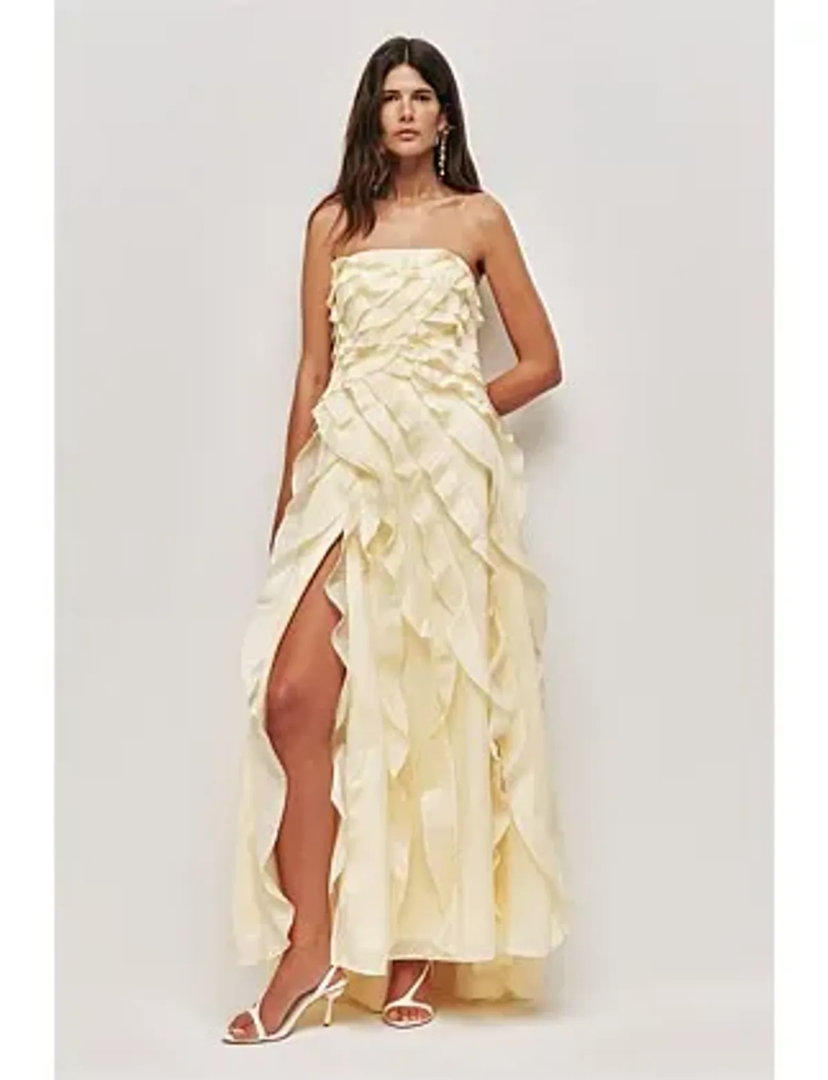 Aje Allairie Gown Butter Yellow Size 10 for rent on The Volte - main image