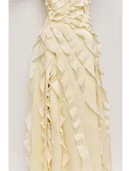 Aje Allairie Gown Butter Yellow Size 10 for rent on The Volte - image 3
