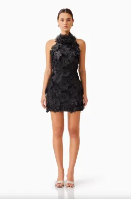 Elliatt Cherry Blossom Mini Dress in Black Size 8 for rent on The Volte - image 1
