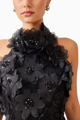 Elliatt Cherry Blossom Mini Dress in Black Size 8 for rent on The Volte - image 3