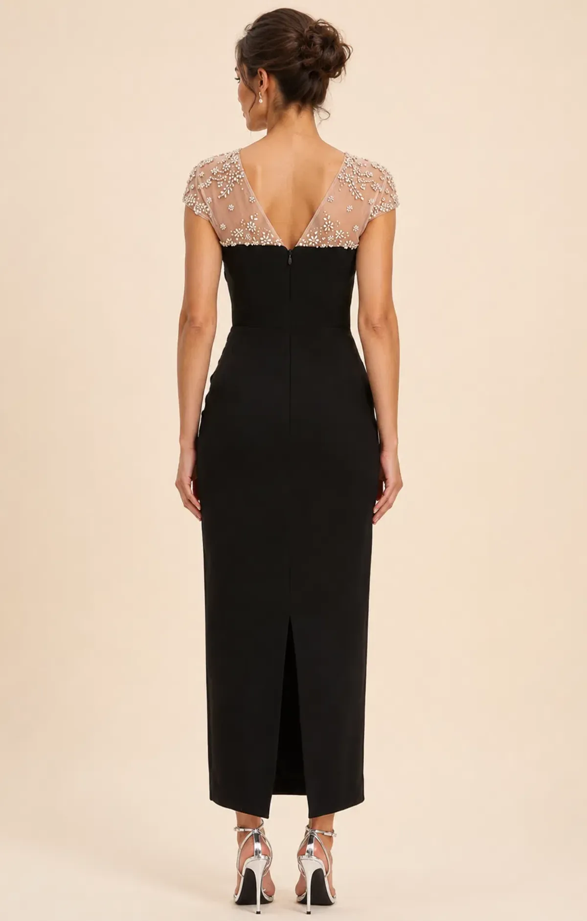 Rachel Gilbert Dottie Midi Dress in Black Size 0/AU6 - Image 2