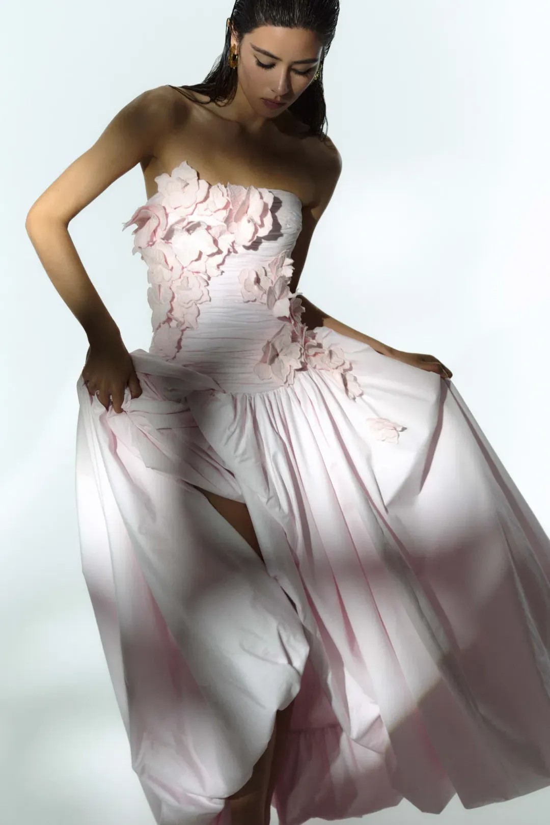 Aje Splendour Flower Gown Pastel Pink Size AU 8 for rent on The Volte - main image