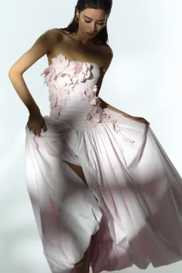 Aje Splendour Flower Gown Pastel Pink Size AU 8 for rent on The Volte - image 1